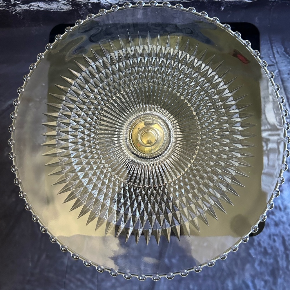 Vintage Sterling Silver Glass Cake Stand by Duchin Creations - Picture 2 of 9